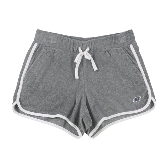 Skechers Womens Terry Dolphin Athletic Workout Shorts ltgray S