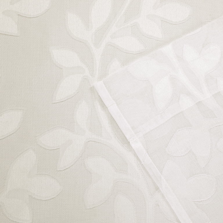 OVZME Darla Natural Sheer Cafe Curtains 42W x 36L, 2-Panel photo 7