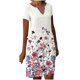 thumbnail image 1 of Vestidos de manga corta para mujer Vestido de tirantes con estampado de flores a la moda Vestido con cuello en V hasta la rodilla Pompotops ghjkhdj16725, 1 of 5