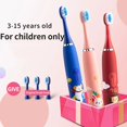thumbnail image 2 of Cepillo de dientes eléctrico sónico para niños de 3 a 15 años Cuidado dental primario profesional IPX6 Resistente al agua Cerdas suaves DuPont, 2 of 5