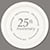 25TH ANNIVERSARY DESSERT PLATE (8 COUNT) by Partypro
