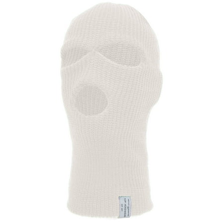 3 Hole Winter Ski Mask- White