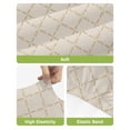 thumbnail image 4 of Vintage Wheat Color Bar Stool Covers Set of 4, Geometric Abstract Diamonds Plaid Stretch Washable Bar Chair Covers with Backs, Removable Pub Counter Height Chair Cover for Kitchen Dining Room Cafe, 4 of 7