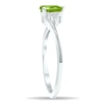 thumbnail image 3 of SZUL Women's Peridot and Diamond Tierra Ring in 10K White Gold, 3 of 5