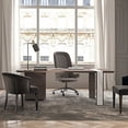 thumbnail image 2 of Italian style minimalist solid wood desk villa designer modern light luxury large office desk My Lux Decor Round, 2 of 12