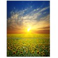 thumbnail image 2 of Beauty Sunset over Sunflowers Field - Floral Canvas Art Print, 2 of 3