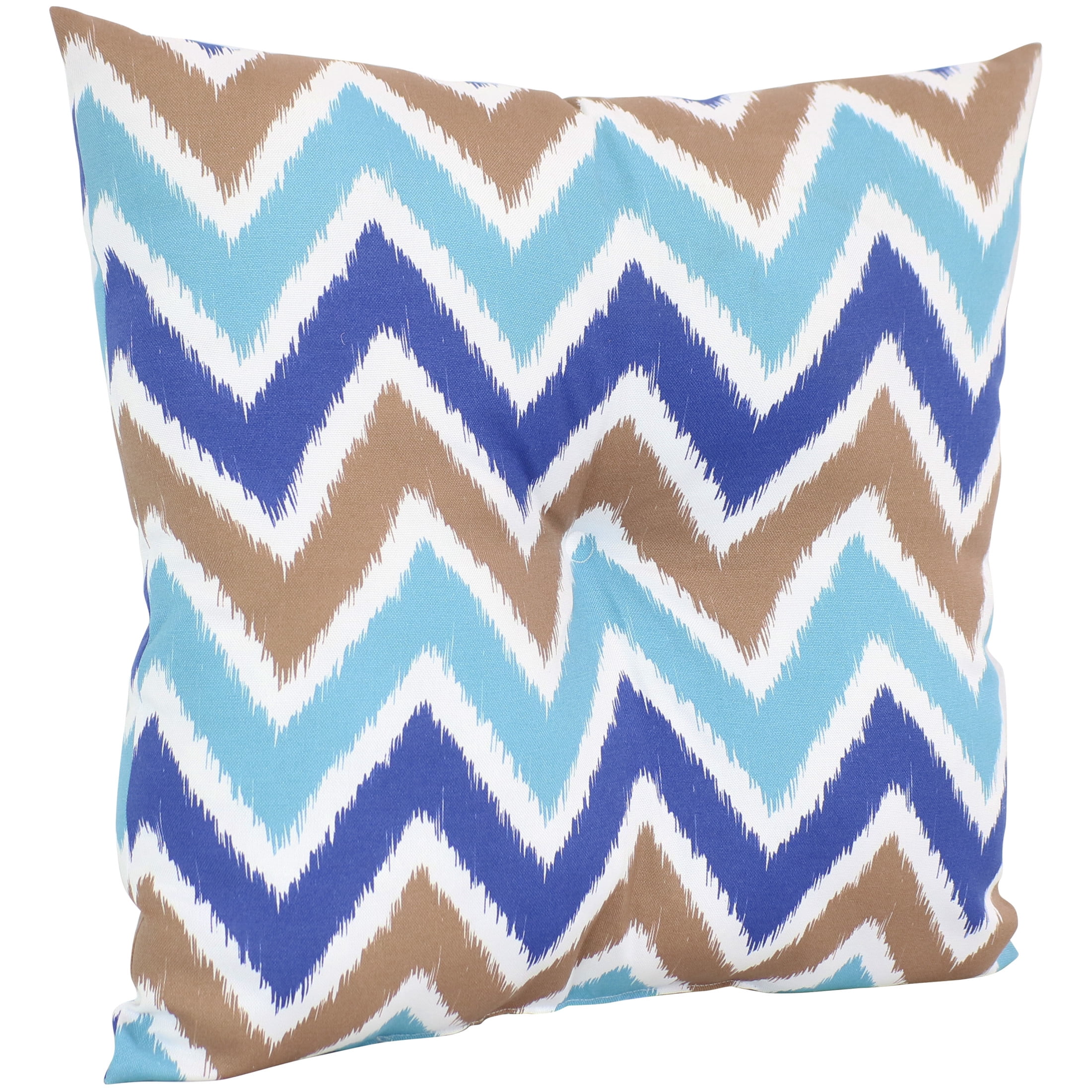 Sunnydaze 19" x 19" Chevron Bliss Polyester Square Decorative Outdoor Throw Pillow, 2 Count