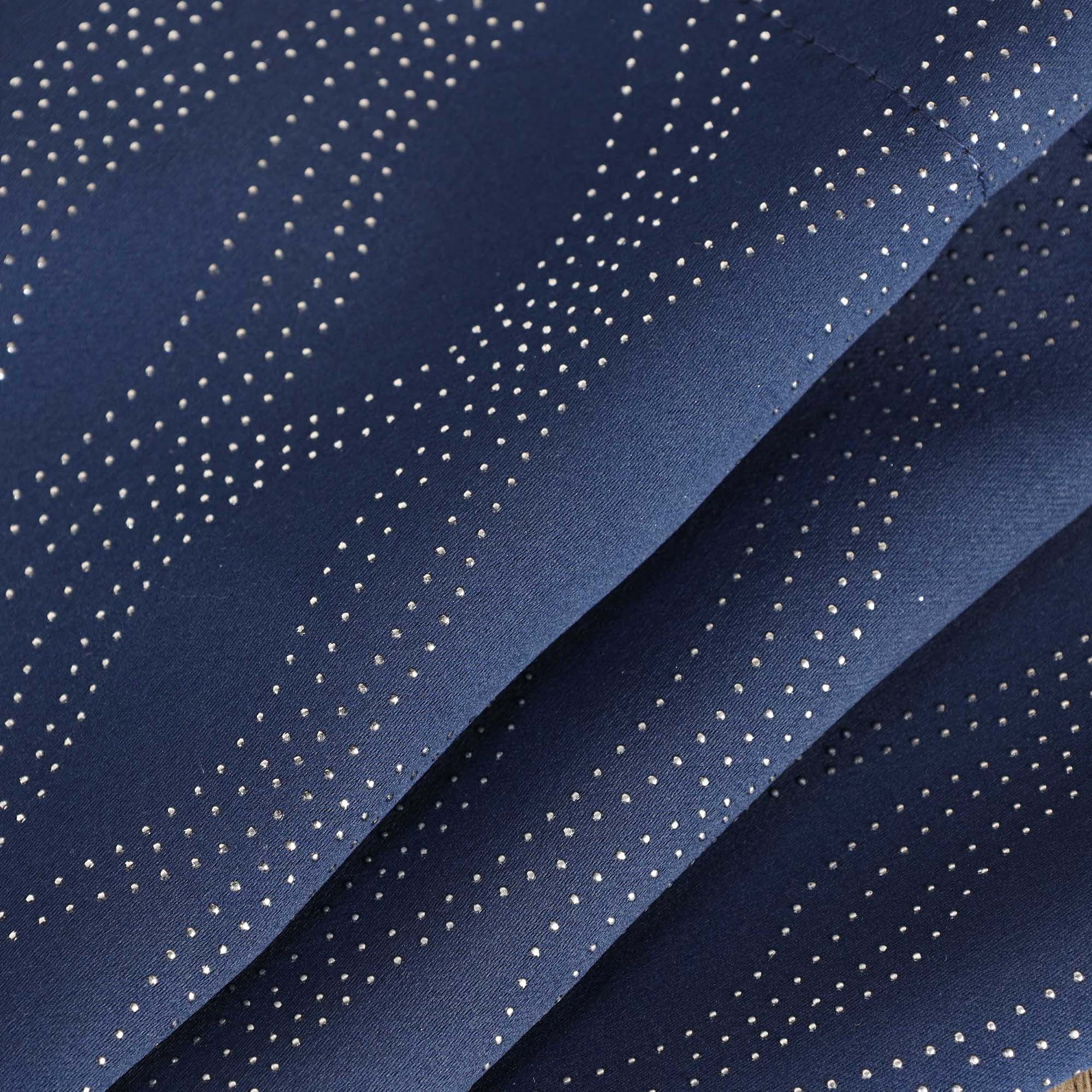 Superior Zuri Blackout Curtains, Grommet Header, Set of 2, 42" X 108", Navy Blue