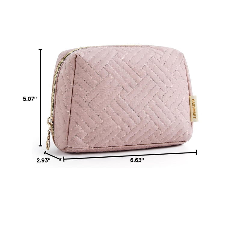 allintitle:small travel makeup bag under Relavel Small Bag, Makeup Bag, Cosmetic for Women, 2 Layer Makeup Organizer, Black Make Up Pouch Waterproof, Makeup Brush Holder, The stylish fringed zipper make it easy to use Quince Italian Leather Travel Cosmetic