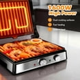 thumbnail image 4 of Prensa para Panini KEINVE 1600W Parrilla Antiadherente para 4 Rebanadas, 4 of 6