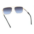 thumbnail image 4 of Mens Luxe Rectangle Victorian Jewel Engraving Metal Rim Mob Fashion Sunglasses Gold - Navy, 4 of 4