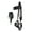 Black/Beaded, variant on Horse Western Padded Leather Beaded Bitless Sidepull Bridle 77RT17BR-F