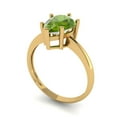 thumbnail image 2 of Solitaire Engagement Ring for Women - 2ct Natural Peridot in 14K Yellow Gold Promise Ring, 2 of 6