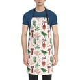 thumbnail image 2 of XMXT 1 Pcs Waterproof Kitchen Cooking Apron, Cartoon Christmas Bells Design Adjustable Aprons for Women Men with Pockets, 2 of 9