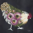 thumbnail image 3 of Norman, Michele 20x20 Black Modern Framed Museum Art Print Titled - Floral Hen on Black, 3 of 5