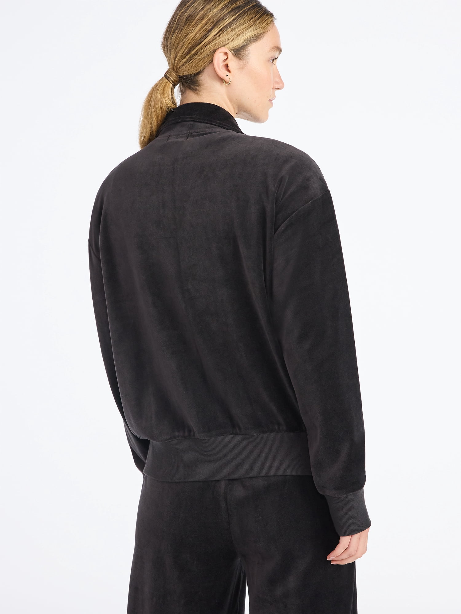 Scoop Women’s Velour Track Jacket, Lightweight, Sizes XS-XXL