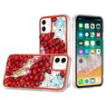 thumbnail image 3 of For Apple iPhone 12 Pro Max 6.7 Full Diamond with Ornaments Case Cover - Red Exquisite Garden, 3 of 3