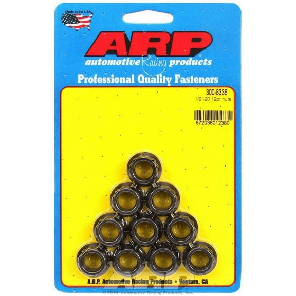 ARP INC. 300-8336 1/2-20 12PT NUT KIT