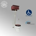 thumbnail image 3 of Raised High Tank Pull Chain Toilet Cherry Finish w/White Elongated Bowl and Brass Rear Entry Pipe Antique Victorian Toilet Renovators Supply, 3 of 12