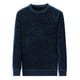 thumbnail image 4 of Suéter de marca de moda para hombre Suéter de invierno con forro polar grueso para hombre Suéter holgado de cuello redondo de color sólido a juego, 4 of 5