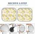 thumbnail image 7 of Uemuo Lemon Leaves Printed 2 PCS Car Windshield Sun Shade, Auto Sun Heat and UV Rays Blocker, Foldable Automotive Front Window Sunshade Protector, 7 of 7