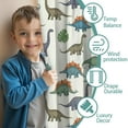 thumbnail image 3 of Blackout Kids Curtains,LightColor Cartoon Dinosaurs Leaves Pattern Childrens Insulated Curtains Set Of 2,Bedroom Essentials,Toddler Room Decor 42"x54", 3 of 5