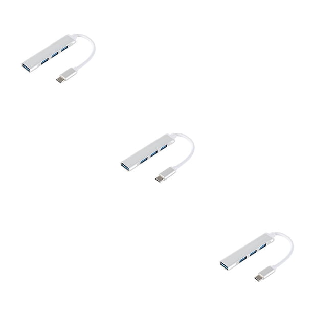 Hub Moyic 4-en-1 USB3.0 USB2.0 4 Puertos Divisor Plata Tipo-C