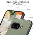 thumbnail image 3 of Designed for Google Pixel 9A Classic Case, Slim Leather Luxury Business PU Non-Slip Texture Grip Shockproof Bumper Protective Phone Cover Men Women For Google Pixel 9A,Green, 3 of 9