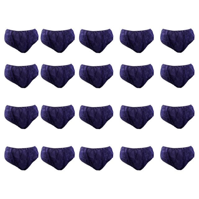 50pcs Breathable Disposable Knickers Disposable Underpants Disposable Underwear made of non-woven fabric material. These dark-colored, lightweight, and breathable disposable panties are arranged in a grid layout. Suitable for travel, business trips, postpartum, or daily use, they are designed for convenience and easy portability.