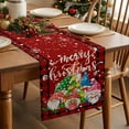 thumbnail image 3 of Winter Snowflake Christmas Dwarf Table Runner 13x60in Non-Slip Cotton Linen Table Runners, Red Black Buffalo Plaid Dresser Scarves TableRunner for Dinner Kitchen Dining Wedding Party, 3 of 9