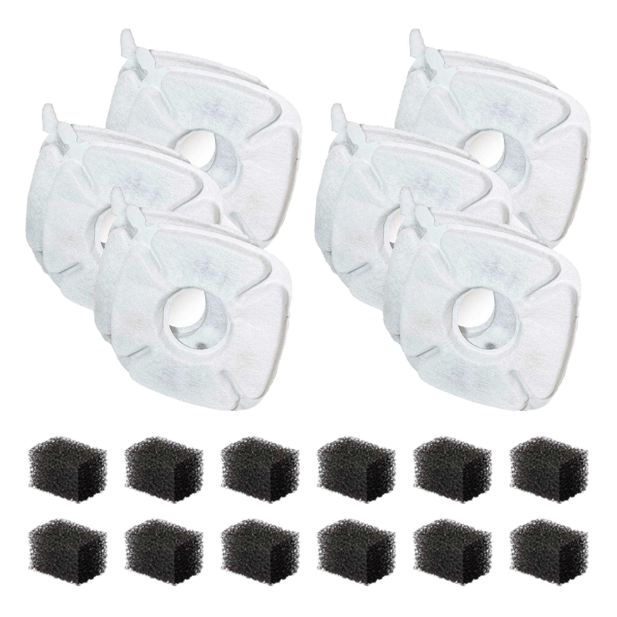 NISPIRA 12er Set Aktivkohle-Wasserfilter - Ersatz Für Veken 68/100/130 Oz Trinkbrunnen - Dreifache Filtration Für Hunde & Katzen
