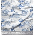 thumbnail image 1 of Soimoi Rayon Fabric Yacht & Architecture Structure Architectural Print Fabric by The Yard 42 Inch Wide, 1 of 3