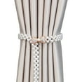 thumbnail image 1 of POINTERTECK Curtain Tieback Elastic Rope Adjustable Faux Pearl Home Decoration Delicate Alloy Flower/Bow/Butterfly for Home, 1 of 10