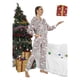 thumbnail image 3 of Mono de Navidad con capucha para mujer, ropa de dormir de lana de manga larga con estampado Retro, pijama de felpa con botones, 3 of 4