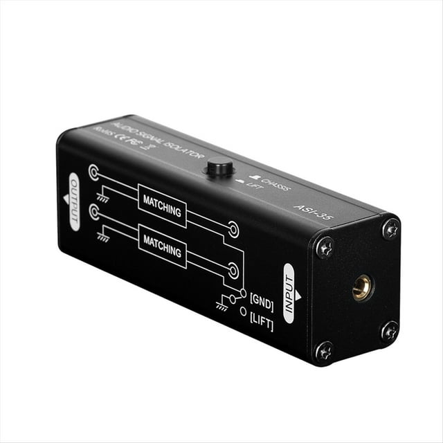 Aislador de Señal de Audio de 3,5 mm, Filtro de Interfaz de Sonido, Aislador Pasivo de Audio Auxiliar para de Música de Coche y Casa.