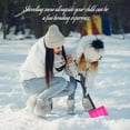 thumbnail image 6 of Kids Snow Shovel, Durable Thick Plastic Blade with Metal Handle, Comfort D-Grip, 32inch Snow Shovel for Kids Age 3-12 (Pink), 6 of 8