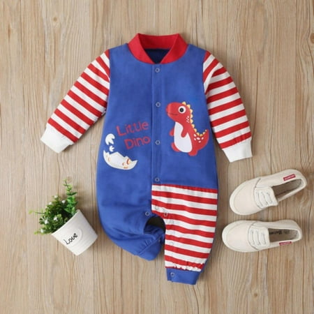 

Baywell Newborn Toddler Infant Baby Boys Cute Dinosaur Romper Long Sleeve Jumpsuit Bebe Girls Cotton Jumpsuits Clothes