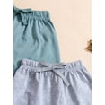 thumbnail image 6 of Musuos Toddler Summer Shorts Pack of 3 Solid Color Elastic Drawstring Casual Short Pants for Infant Boys Girls, 3M-3T, 6 of 8