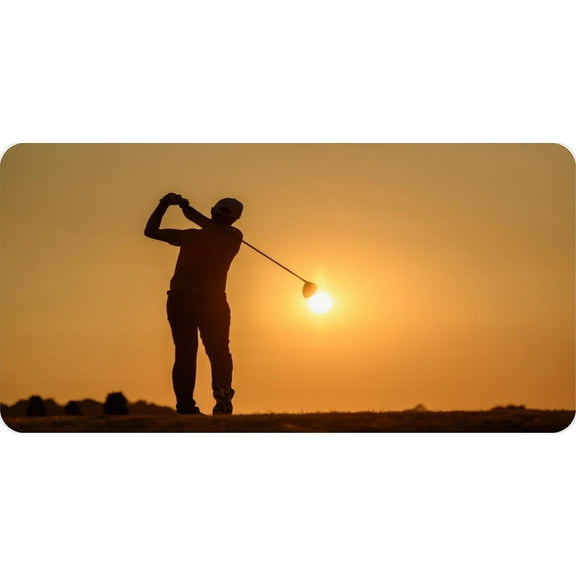 212 Main LPO8223 6 x 12 in. Golfer at Sunset Photo License Plate