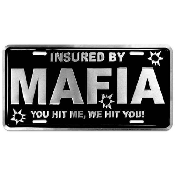 Mafia Auto Tag Tin Sign - 12x6