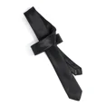 thumbnail image 4 of Yongchuantie Men's Slim Necktie Black Striped with White Dot Geometric Pattern 2.36 Inches Plaid Ties, 4 of 7