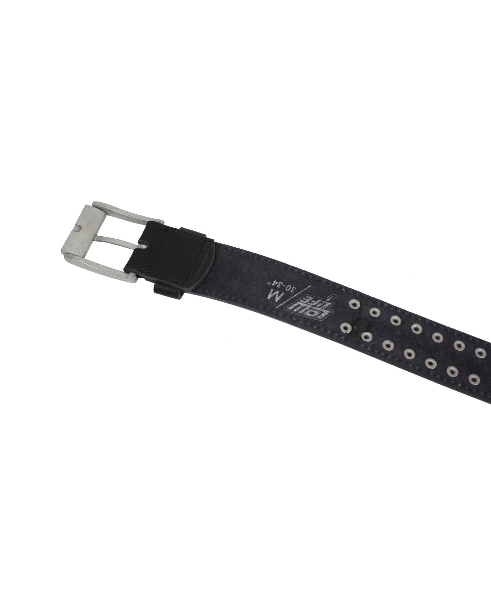 Lowlife Sphere Stud Print Belt - Black With Metal Buckle & Logo - View #3