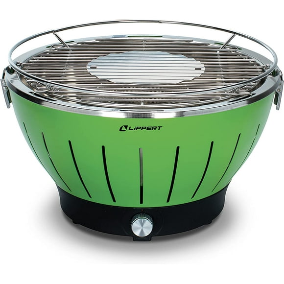 PENGFEI Portable Grill - Compact and Versatile Charcoal Grill for Camping, Tailgating, and Outdoor Cooking - Lightweight and Durable Design with Large Cooking Surface - Green