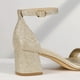 thumbnail image 5 of Sandalias IDIFU Gold Chunky Block con tacón bajo y punta abierta para mujer, 5 of 6