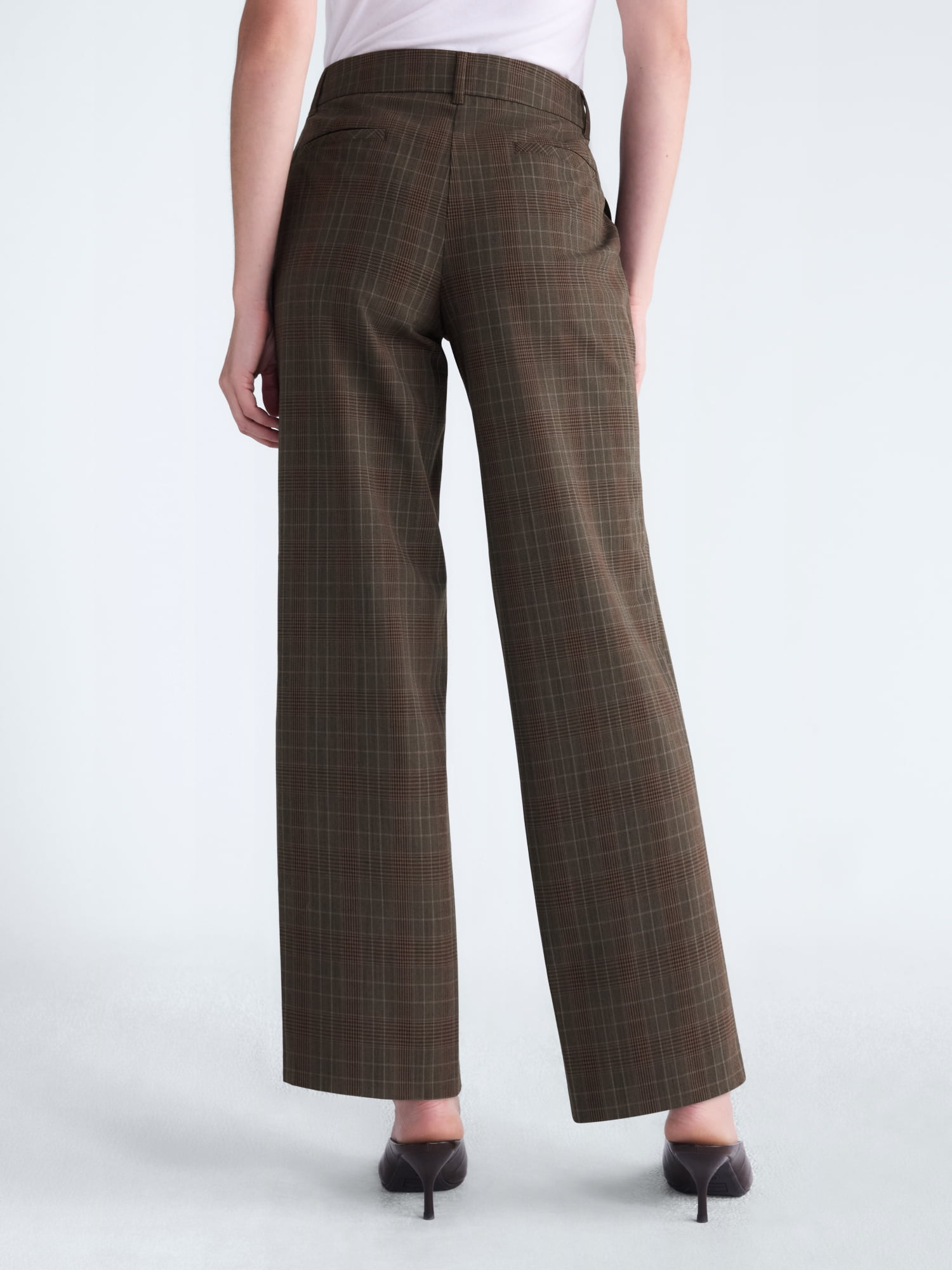 Scoop Women's and Women's Plus Low Rise Crease Trousers, 30'' Inseam, Sizes 0-28W