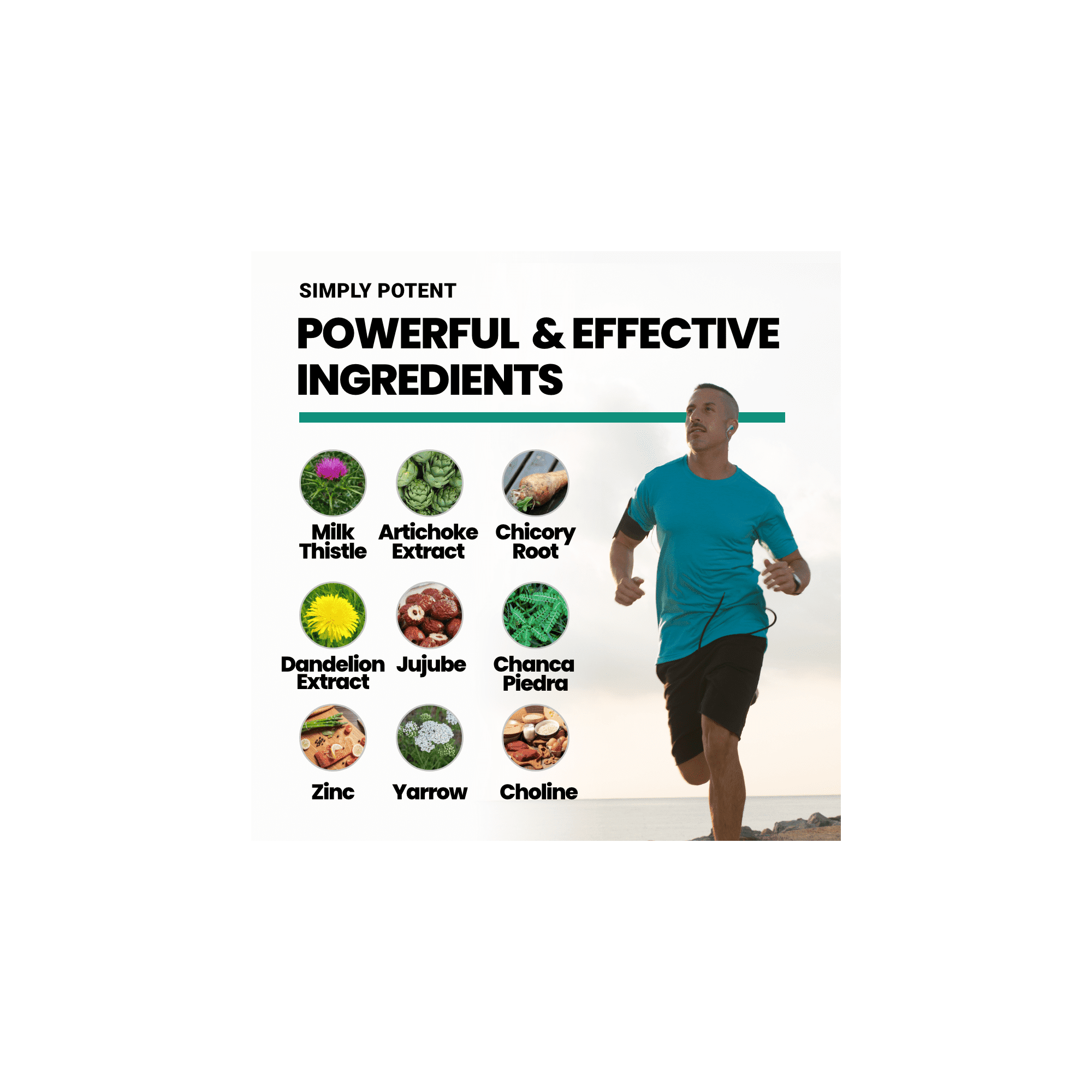 Simply Potent Liver Detox & Cleanse Supplement, 22 Ingredient Liver Support with Milk Thistle, Turmeric, 60 Capsules