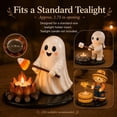 thumbnail image 4 of Halloween Scarecrow Corn Roast Halloween Candle Holder, Ceramic 8X4 In, Fall Living Room Decor, Table Accent, 1 Pc, 4 of 5