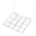 thumbnail image 2 of dianhelloya Nail Art Supplies Jewelry Storage Box Large Capacity Multi-Compartment High Durability Round Edge Wide Application Space-saving PS Material Clear Nail Storage Box Jewelry Beads Container, 2 of 8