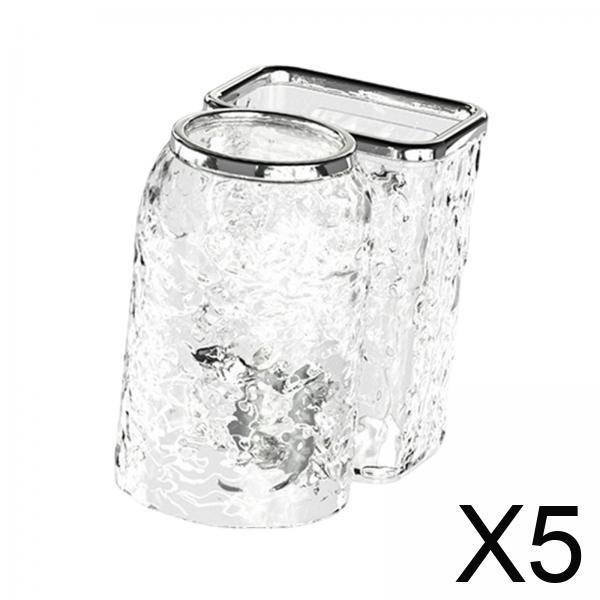 Portacepillos de dientes,Soporte para cepillos de dientes con tazas Portavasos para baño,Soporte para ducha de cepillo de dientes para la pared del baño del hogar,Soporte para cepillos de