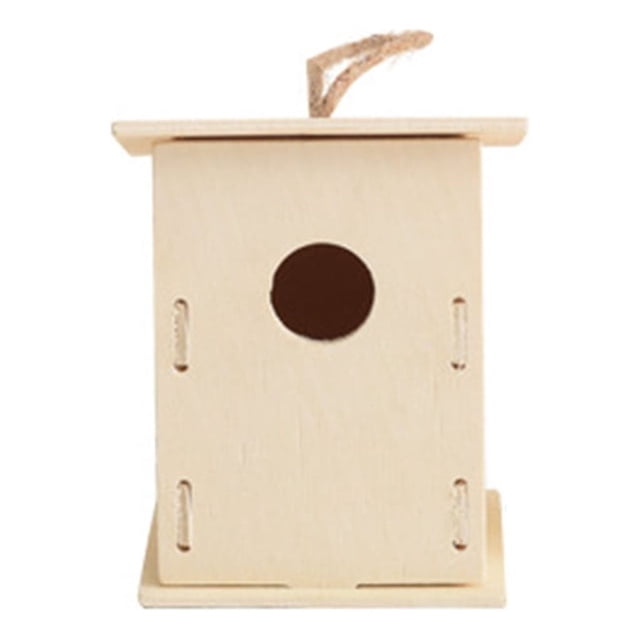 Caja de madera para comedero de pájaros Wosthever Accesorio para manualidades sin terminar